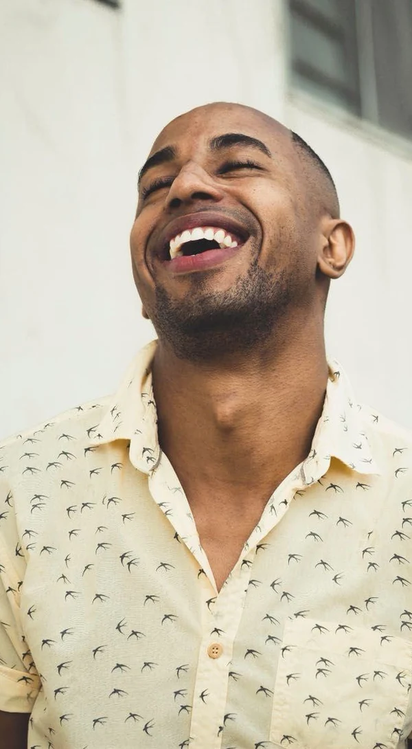 A Yolat customer laughing